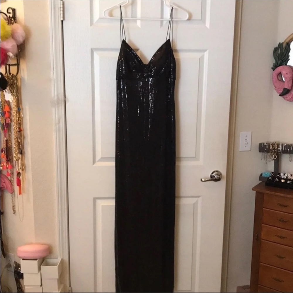 Aqua (Bloomingdales) full sequin maxi dress